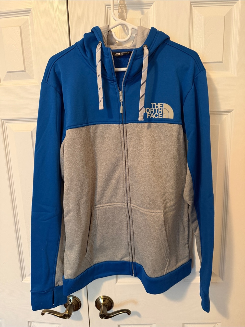 The North Face Royal Blue and Gray Full-Zip Hoodie